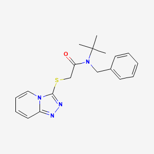 molecular formula C19H22N4OS B7681166 N-benzyl-N-tert-butyl-2-([1,2,4]triazolo[4,3-a]pyridin-3-ylsulfanyl)acetamide 