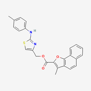 molecular formula C25H20N2O3S B7681171 [2-(4-Methylanilino)-1,3-thiazol-4-yl]methyl 3-methylbenzo[g][1]benzofuran-2-carboxylate 