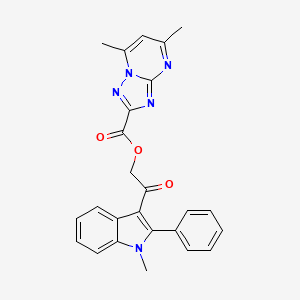 [2-(1-Methyl-2-phenylindol-3-yl)-2-oxoethyl] 5,7-dimethyl-[1,2,4]triazolo[1,5-a]pyrimidine-2-carboxylate