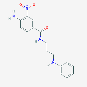 molecular formula C17H20N4O3 B7681273 4-amino-N-[3-(N-methylanilino)propyl]-3-nitrobenzamide 