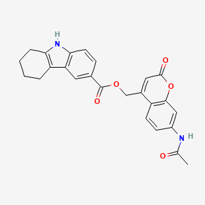 (7-acetamido-2-oxochromen-4-yl)methyl 6,7,8,9-tetrahydro-5H-carbazole-3-carboxylate