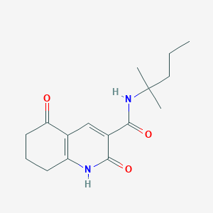 molecular formula C16H22N2O3 B7681310 N-(2-methylpentan-2-yl)-2,5-dioxo-1,6,7,8-tetrahydroquinoline-3-carboxamide 