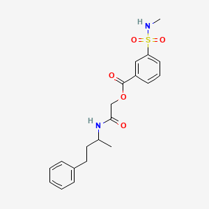 molecular formula C20H24N2O5S B7681336 [2-Oxo-2-(4-phenylbutan-2-ylamino)ethyl] 3-(methylsulfamoyl)benzoate 