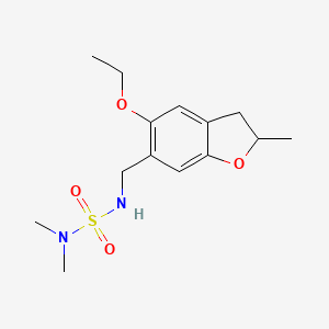 molecular formula C14H22N2O4S B7681361 6-[(Dimethylsulfamoylamino)methyl]-5-ethoxy-2-methyl-2,3-dihydro-1-benzofuran 