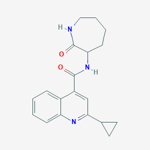 molecular formula C19H21N3O2 B7681406 2-cyclopropyl-N-(2-oxoazepan-3-yl)quinoline-4-carboxamide 