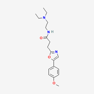 molecular formula C19H27N3O3 B7681428 N-[2-(diethylamino)ethyl]-3-[5-(4-methoxyphenyl)-1,3-oxazol-2-yl]propanamide 