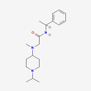 molecular formula C19H31N3O B7681470 2-[methyl-(1-propan-2-ylpiperidin-4-yl)amino]-N-(1-phenylethyl)acetamide 