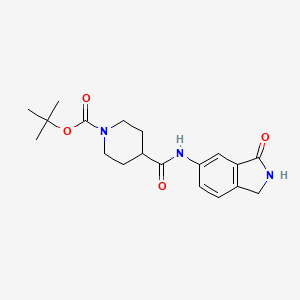 molecular formula C19H25N3O4 B7681512 Tert-butyl 4-[(3-oxo-1,2-dihydroisoindol-5-yl)carbamoyl]piperidine-1-carboxylate 