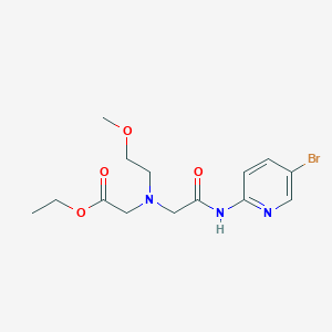molecular formula C14H20BrN3O4 B7681515 Ethyl 2-[[2-[(5-bromopyridin-2-yl)amino]-2-oxoethyl]-(2-methoxyethyl)amino]acetate 