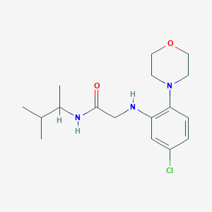 molecular formula C17H26ClN3O2 B7681543 2-(5-chloro-2-morpholin-4-ylanilino)-N-(3-methylbutan-2-yl)acetamide 
