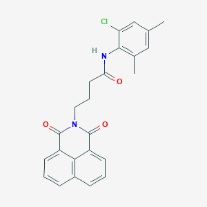 molecular formula C24H21ClN2O3 B7681574 N-(2-chloro-4,6-dimethylphenyl)-4-(1,3-dioxobenzo[de]isoquinolin-2-yl)butanamide 