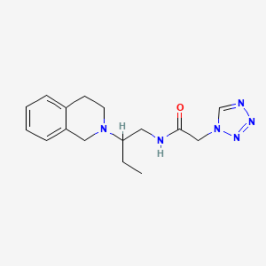 molecular formula C16H22N6O B7681642 N-[2-(3,4-dihydro-1H-isoquinolin-2-yl)butyl]-2-(tetrazol-1-yl)acetamide 