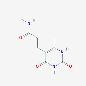 molecular formula C9H13N3O3 B7681651 N-methyl-3-(6-methyl-2,4-dioxo-1,2,3,4-tetrahydropyrimidin-5-yl)propanamide 