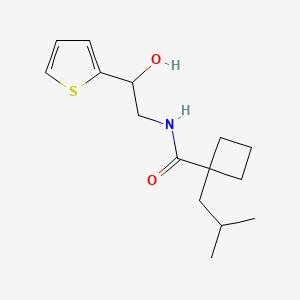 molecular formula C15H23NO2S B7681731 N-(2-hydroxy-2-thiophen-2-ylethyl)-1-(2-methylpropyl)cyclobutane-1-carboxamide 