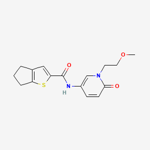 molecular formula C16H18N2O3S B7681778 N-[1-(2-methoxyethyl)-6-oxopyridin-3-yl]-5,6-dihydro-4H-cyclopenta[b]thiophene-2-carboxamide 