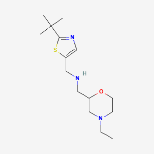 molecular formula C15H27N3OS B7681785 N-[(2-tert-butyl-1,3-thiazol-5-yl)methyl]-1-(4-ethylmorpholin-2-yl)methanamine 