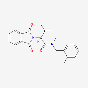 molecular formula C22H24N2O3 B7681817 2-(1,3-dioxoisoindol-2-yl)-N,3-dimethyl-N-[(2-methylphenyl)methyl]butanamide 