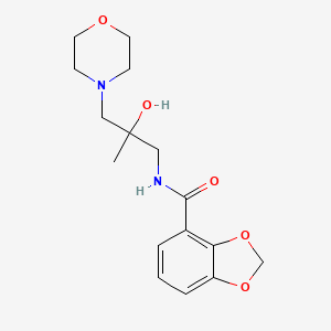 molecular formula C16H22N2O5 B7681838 N-(2-hydroxy-2-methyl-3-morpholin-4-ylpropyl)-1,3-benzodioxole-4-carboxamide 
