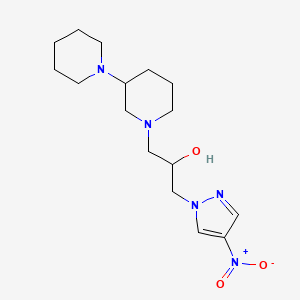 1-(4-Nitropyrazol-1-yl)-3-(3-piperidin-1-ylpiperidin-1-yl)propan-2-ol