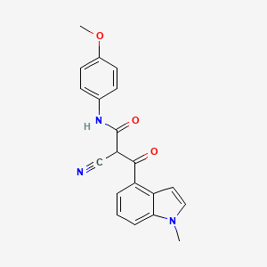 molecular formula C20H17N3O3 B7681866 2-cyano-N-(4-methoxyphenyl)-3-(1-methylindol-4-yl)-3-oxopropanamide 