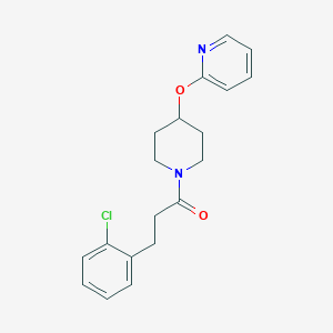 molecular formula C19H21ClN2O2 B7681878 3-(2-Chlorophenyl)-1-(4-pyridin-2-yloxypiperidin-1-yl)propan-1-one 