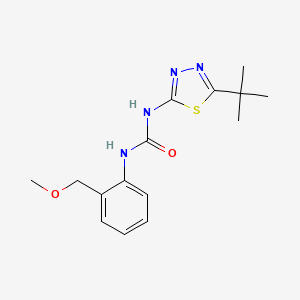 molecular formula C15H20N4O2S B7681898 1-(5-Tert-butyl-1,3,4-thiadiazol-2-yl)-3-[2-(methoxymethyl)phenyl]urea 