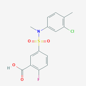5-[(3-Chloro-4-methylphenyl)-methylsulfamoyl]-2-fluorobenzoic acid