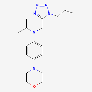 molecular formula C18H28N6O B7681941 4-morpholin-4-yl-N-propan-2-yl-N-[(1-propyltetrazol-5-yl)methyl]aniline 