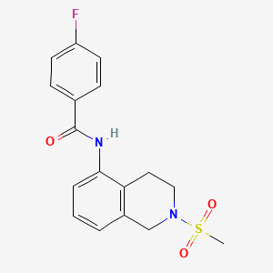 4-fluoro-N-(2-methylsulfonyl-3,4-dihydro-1H-isoquinolin-5-yl)benzamide