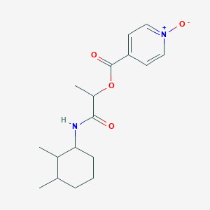 molecular formula C17H24N2O4 B7681959 [1-[(2,3-Dimethylcyclohexyl)amino]-1-oxopropan-2-yl] 1-oxidopyridin-1-ium-4-carboxylate 