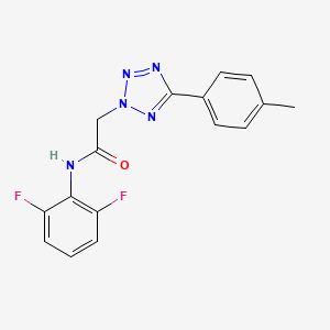 molecular formula C16H13F2N5O B7681966 N-(2,6-difluorophenyl)-2-[5-(4-methylphenyl)tetrazol-2-yl]acetamide 