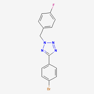 molecular formula C14H10BrFN4 B7681974 5-(4-Bromophenyl)-2-[(4-fluorophenyl)methyl]tetrazole 