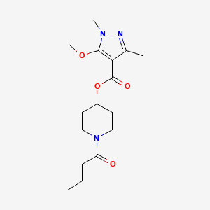 molecular formula C16H25N3O4 B7681982 (1-Butanoylpiperidin-4-yl) 5-methoxy-1,3-dimethylpyrazole-4-carboxylate 