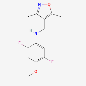 molecular formula C13H14F2N2O2 B7682004 N-[(3,5-dimethyl-1,2-oxazol-4-yl)methyl]-2,5-difluoro-4-methoxyaniline 
