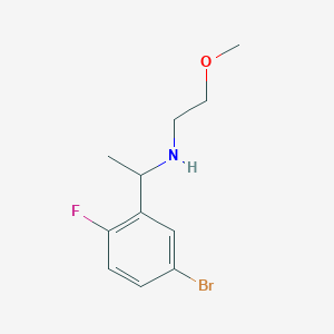 molecular formula C11H15BrFNO B7682042 1-(5-bromo-2-fluorophenyl)-N-(2-methoxyethyl)ethanamine 