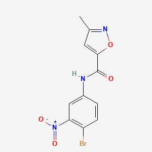 molecular formula C11H8BrN3O4 B7682109 N-(4-bromo-3-nitrophenyl)-3-methyl-1,2-oxazole-5-carboxamide 