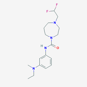 molecular formula C17H26F2N4O B7682142 4-(2,2-difluoroethyl)-N-[3-[ethyl(methyl)amino]phenyl]-1,4-diazepane-1-carboxamide 
