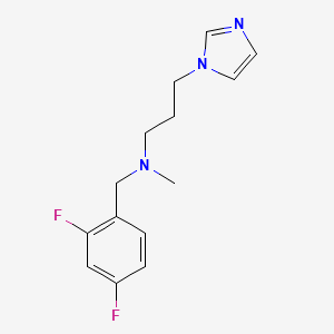 molecular formula C14H17F2N3 B7682157 N-[(2,4-difluorophenyl)methyl]-3-imidazol-1-yl-N-methylpropan-1-amine 