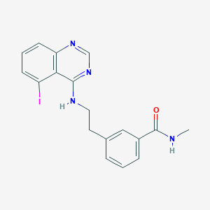 molecular formula C18H17IN4O B7682185 3-[2-[(5-iodoquinazolin-4-yl)amino]ethyl]-N-methylbenzamide 