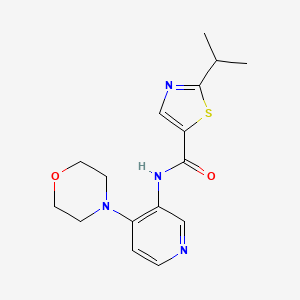 molecular formula C16H20N4O2S B7682199 N-(4-morpholin-4-ylpyridin-3-yl)-2-propan-2-yl-1,3-thiazole-5-carboxamide 