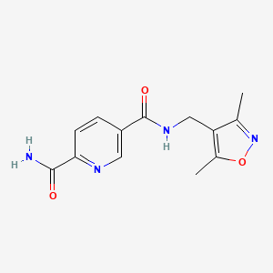 molecular formula C13H14N4O3 B7682227 5-N-[(3,5-dimethyl-1,2-oxazol-4-yl)methyl]pyridine-2,5-dicarboxamide 