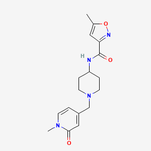 molecular formula C17H22N4O3 B7682260 5-methyl-N-[1-[(1-methyl-2-oxopyridin-4-yl)methyl]piperidin-4-yl]-1,2-oxazole-3-carboxamide 