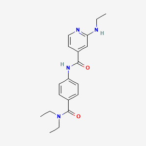 molecular formula C19H24N4O2 B7682262 N-[4-(diethylcarbamoyl)phenyl]-2-(ethylamino)pyridine-4-carboxamide 