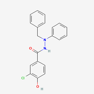 molecular formula C20H17ClN2O2 B7682338 N'-benzyl-3-chloro-4-hydroxy-N'-phenylbenzohydrazide 