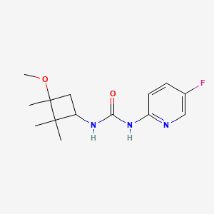 molecular formula C14H20FN3O2 B7682351 1-(5-Fluoropyridin-2-yl)-3-(3-methoxy-2,2,3-trimethylcyclobutyl)urea 