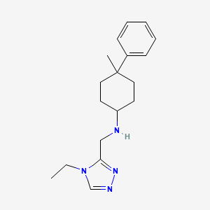 molecular formula C18H26N4 B7682366 N-[(4-ethyl-1,2,4-triazol-3-yl)methyl]-4-methyl-4-phenylcyclohexan-1-amine 