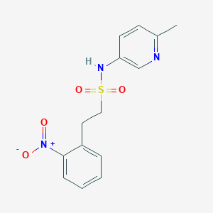 molecular formula C14H15N3O4S B7682382 N-(6-methylpyridin-3-yl)-2-(2-nitrophenyl)ethanesulfonamide 