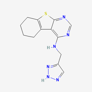 molecular formula C13H14N6S B7682415 N-(2H-triazol-4-ylmethyl)-5,6,7,8-tetrahydro-[1]benzothiolo[2,3-d]pyrimidin-4-amine 
