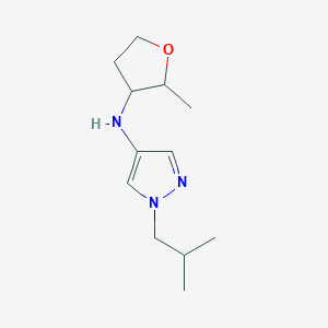 molecular formula C12H21N3O B7682447 N-(2-methyloxolan-3-yl)-1-(2-methylpropyl)pyrazol-4-amine 