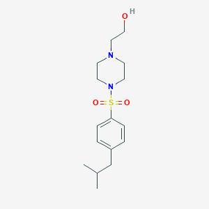 molecular formula C16H26N2O3S B7682464 2-[4-[4-(2-Methylpropyl)phenyl]sulfonylpiperazin-1-yl]ethanol 